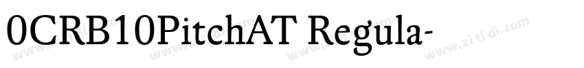 0CRB10PitchAT Regula字体转换